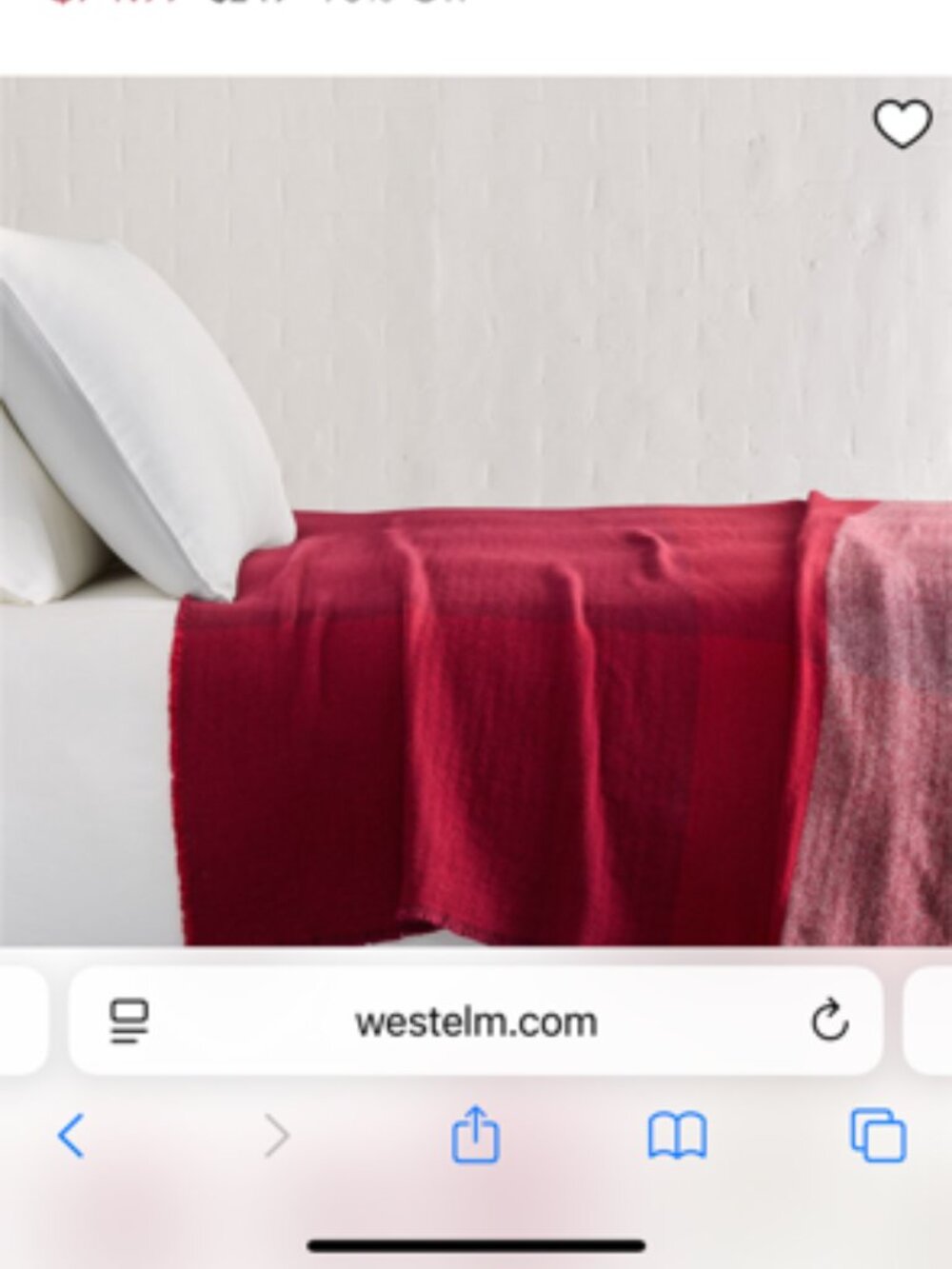 NWT West Elm Color Block Wool Bed Blanket
